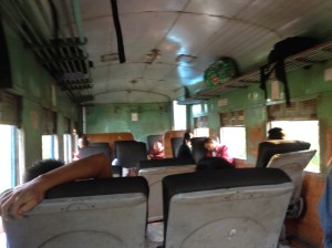 Inside the old coach