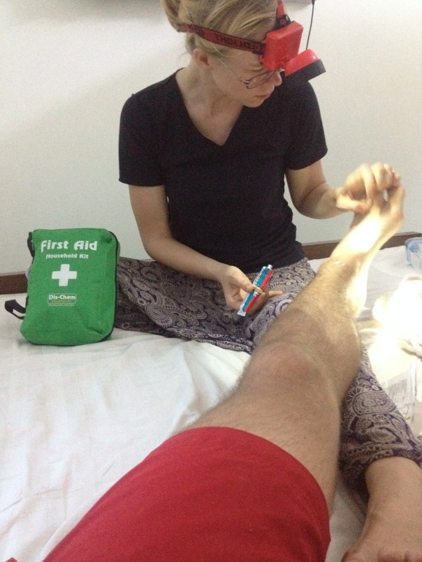 Dr Skold treating my bites