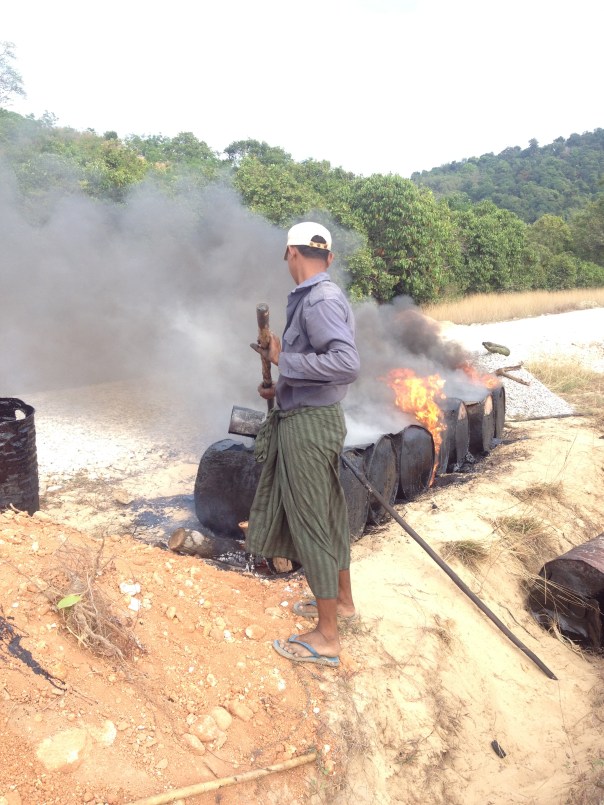 Construction works near the village